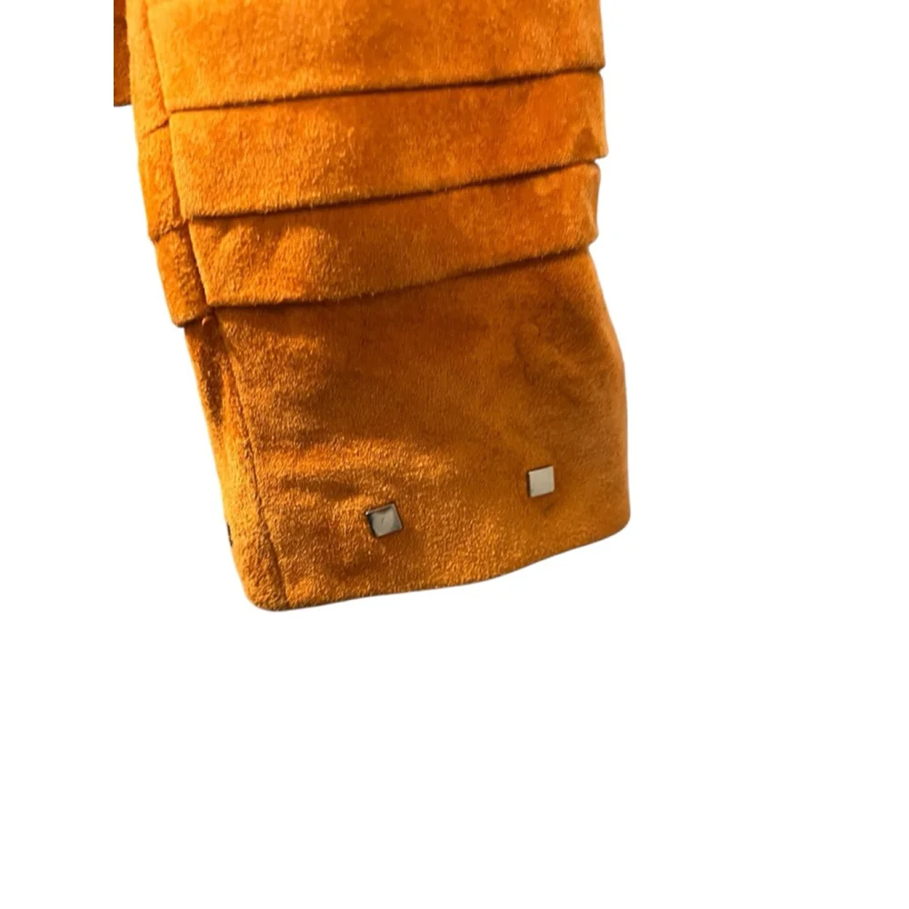 Vintage Adler Collection Leather Suede Burnt Orange Jacket Size Large Women's